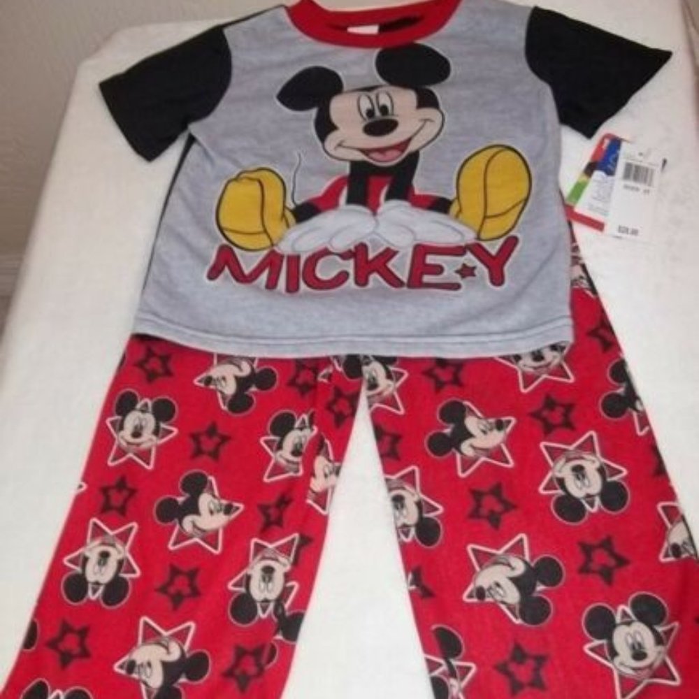 Mickey Mouse DISNEY Toddler Boys 2pc Shirt&Pant Pajama Set Style#:21MESLB ,4T